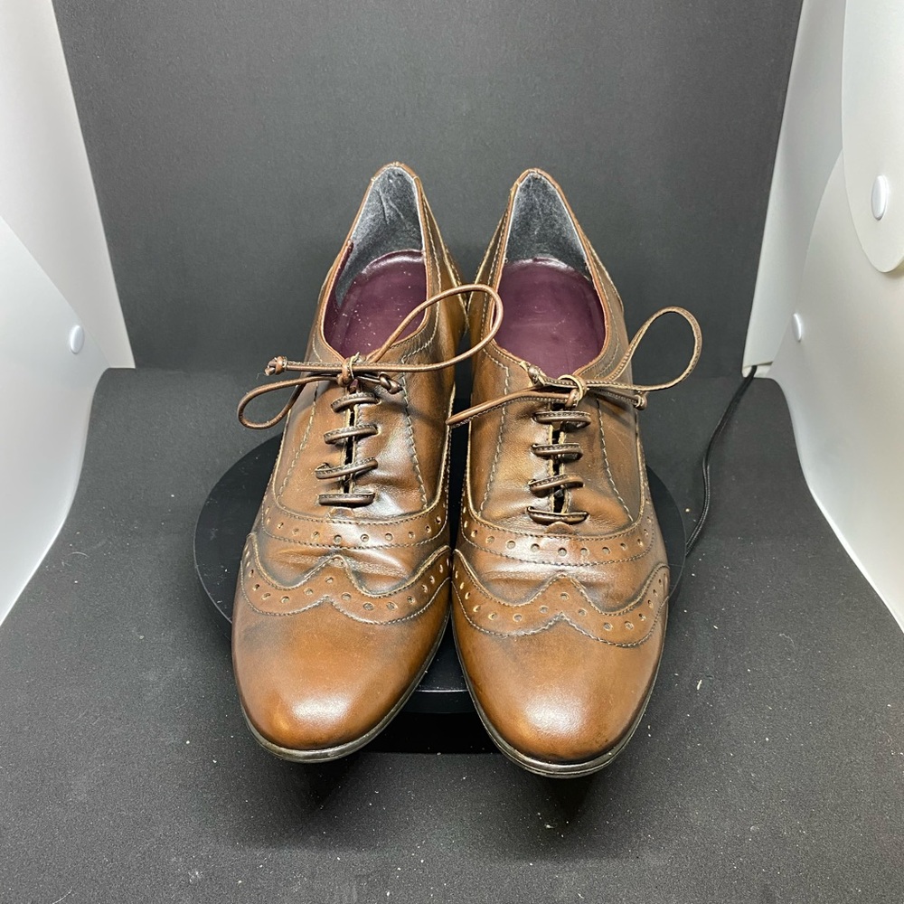 Brown Leather Women's Heels size 38 (Size 7.5)